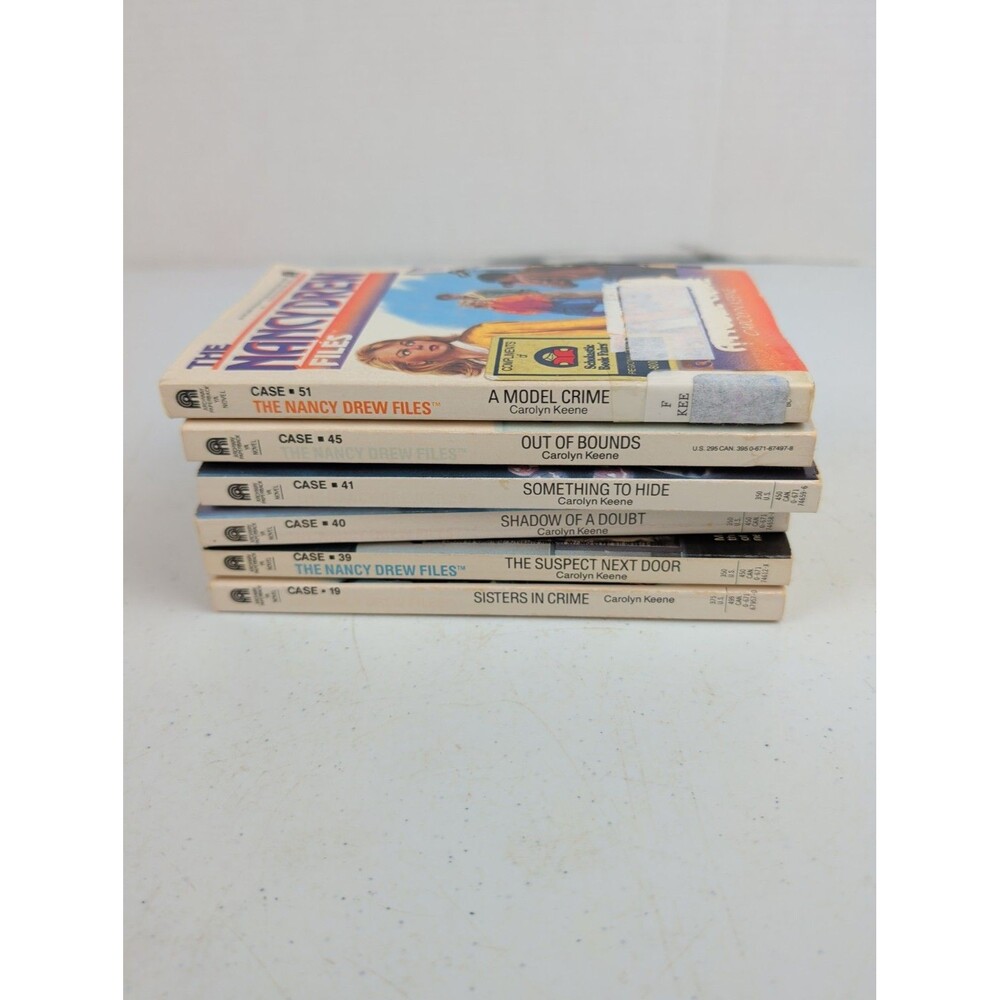The Nancy Drew Files by Carolyn Keene - Lot of 6 Books Vintage 19 39 40 41 45 51